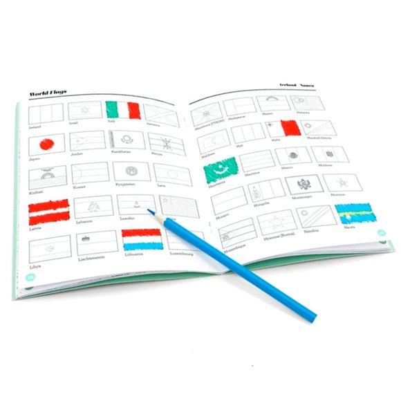 ❤️VALENTINE GIFT! ❤️ ✈️🌏 NWT The Colorlogue Map Coloring Book - Travel Record - Picture 6 of 7